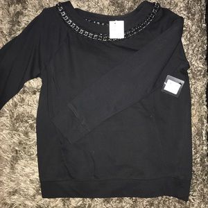 Black sweater with chains